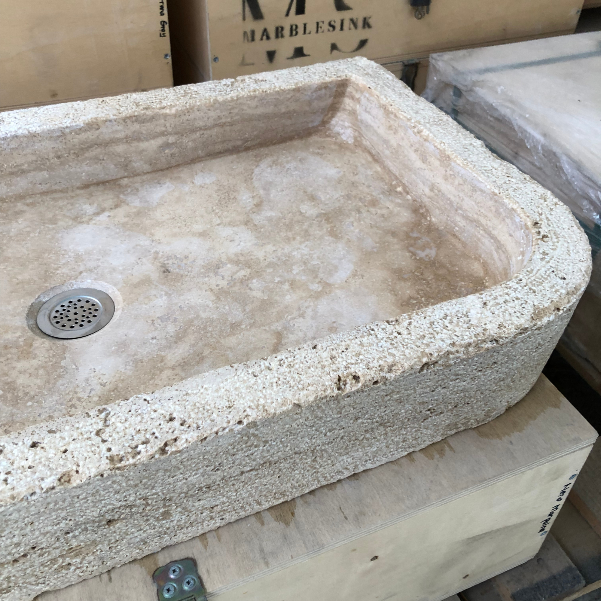 Excited to share the latest addition to my #etsy shop: Hand-Carved Travertine Sink - 65x40x10 cm (25.6x15.7x3.9 inç) - Farmhouse & Rustic Bathroom Sink - Countertop/Wall Mounted https://etsy.me/3H9YDNo #handmadesink #travertinesink #rusticsink #farmhousesink #vanitysink #countertopsink #wallmountedsink #customsink #naturalstonesink