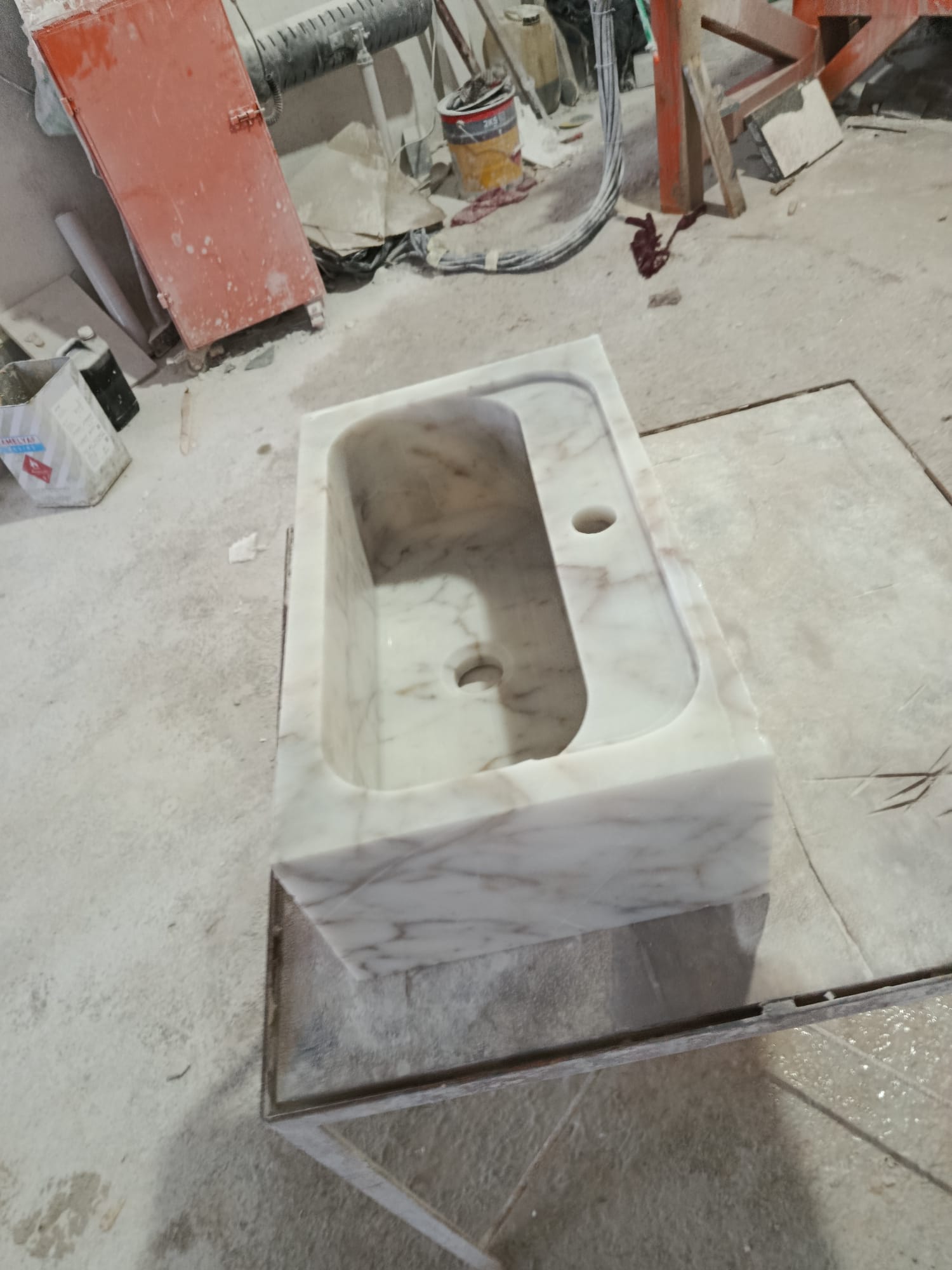 Calacatta Viola Marble Sink Wall Mount Marble Sink Marble Bathroom Sink Powder Room Sink Custom Vanity Top Natural Stone Marble Sink