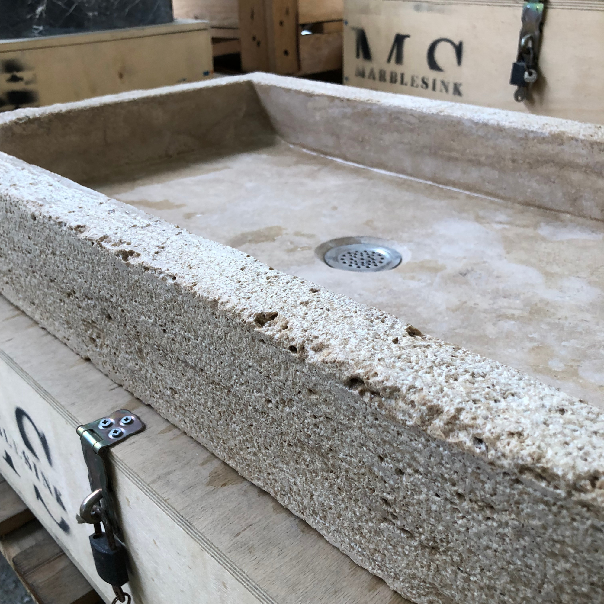 Excited to share the latest addition to my #etsy shop: Hand-Carved Travertine Sink - 65x40x10 cm (25.6x15.7x3.9 inç) - Farmhouse & Rustic Bathroom Sink - Countertop/Wall Mounted https://etsy.me/3H9YDNo #handmadesink #travertinesink #rusticsink #farmhousesink #vanitysink #countertopsink #wallmountedsink #customsink #naturalstonesink