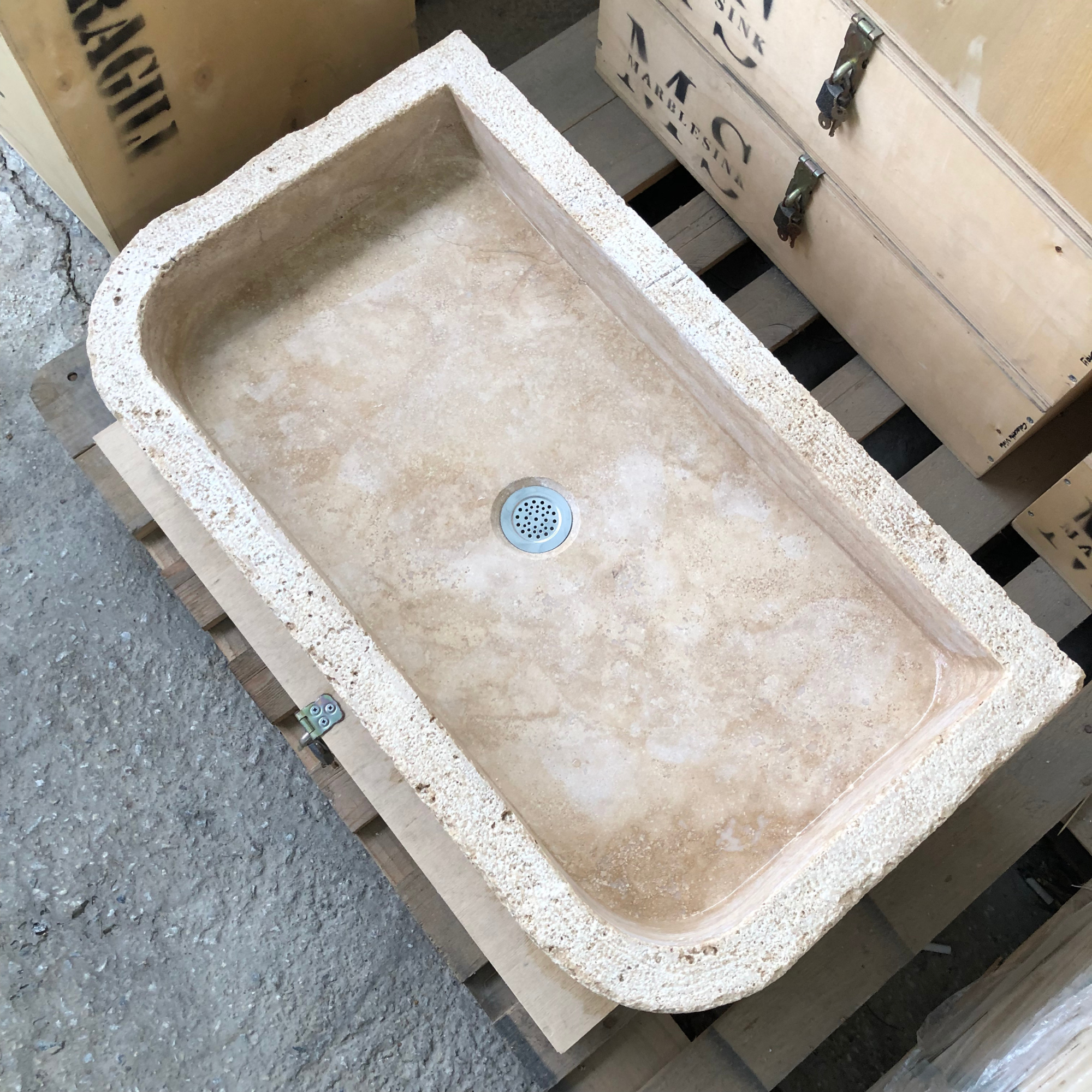 Excited to share the latest addition to my #etsy shop: Hand-Carved Travertine Sink - 65x40x10 cm (25.6x15.7x3.9 inç) - Farmhouse & Rustic Bathroom Sink - Countertop/Wall Mounted https://etsy.me/3H9YDNo #handmadesink #travertinesink #rusticsink #farmhousesink #vanitysink #countertopsink #wallmountedsink #customsink #naturalstonesink