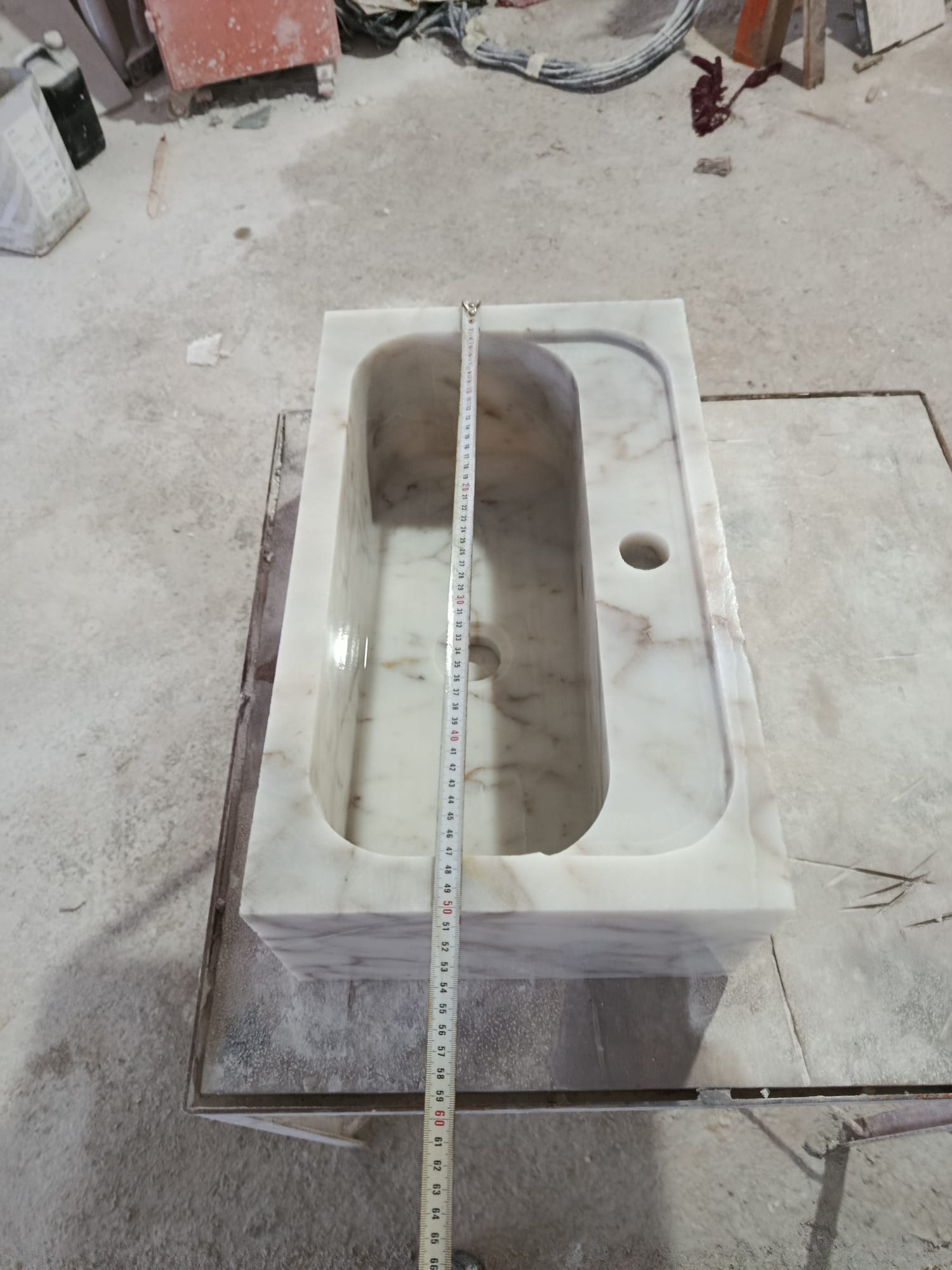 Calacatta Viola Marble Sink Wall Mount Marble Sink Marble Bathroom Sink Powder Room Sink Custom Vanity Top Natural Stone Marble Sink