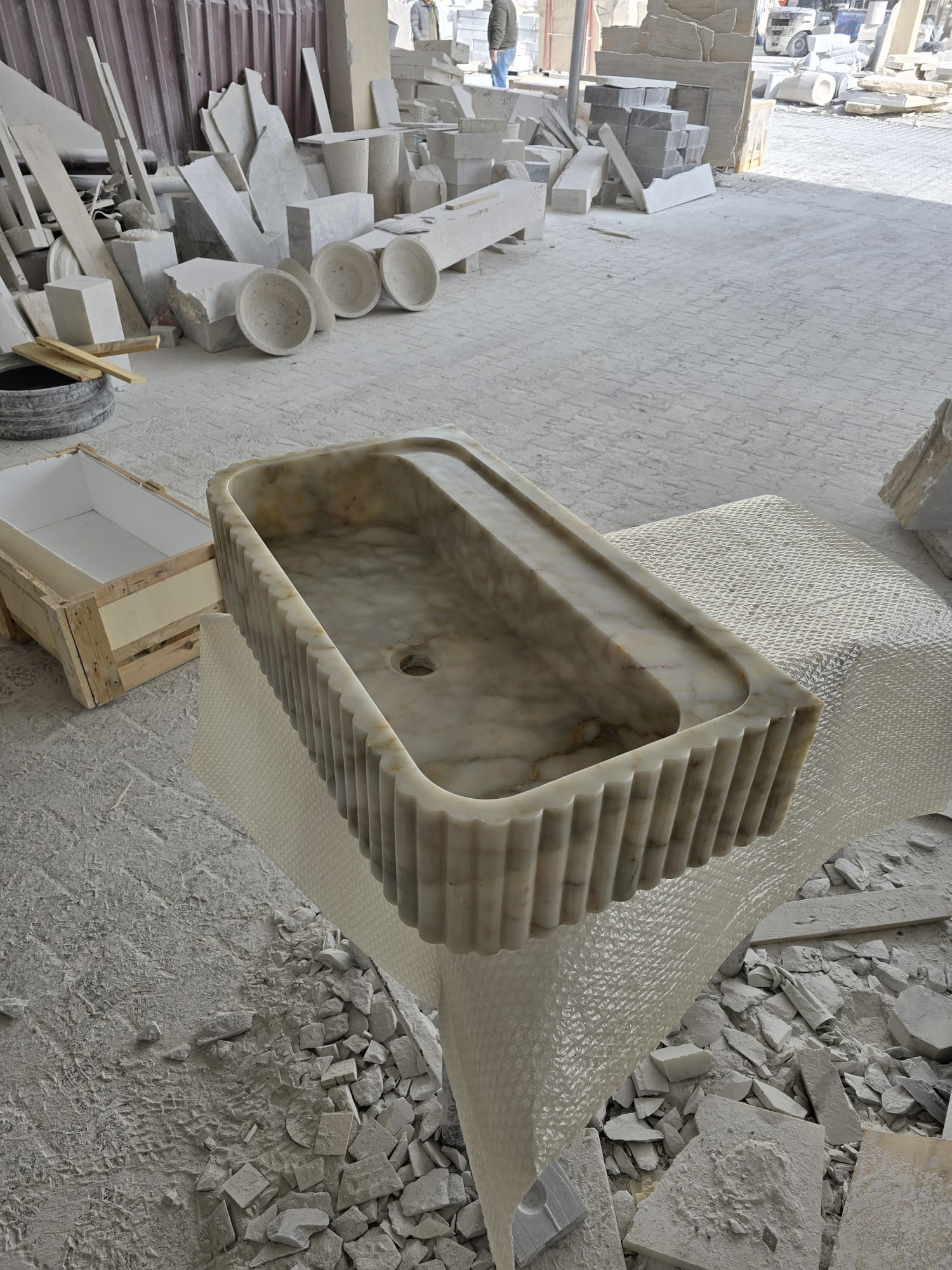 Custom Size Handcarved Calacatta Viola Marble Sink, Perfect for Bathroom Vanities or as a Vessel Sink, Luxurious Marble Sink Custom Vanity 12.jpg