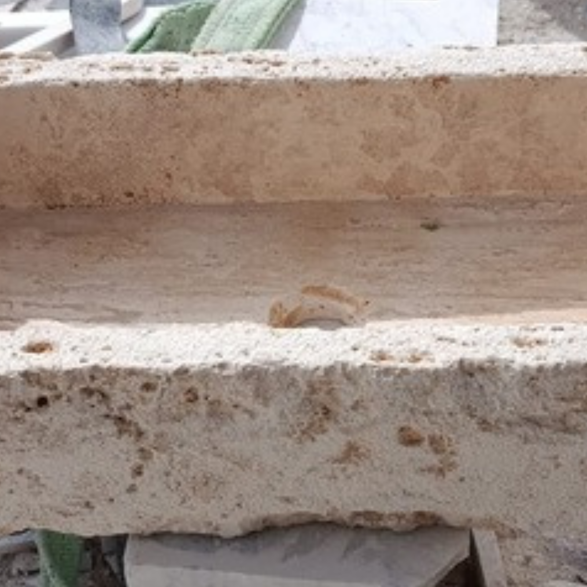 Rough Chiseled Travertine Sink – Wall Mount or Countertop, Etched Travertine Bathroom Sink, Powder Room Stone Sink - Stone Bathroom Vanity