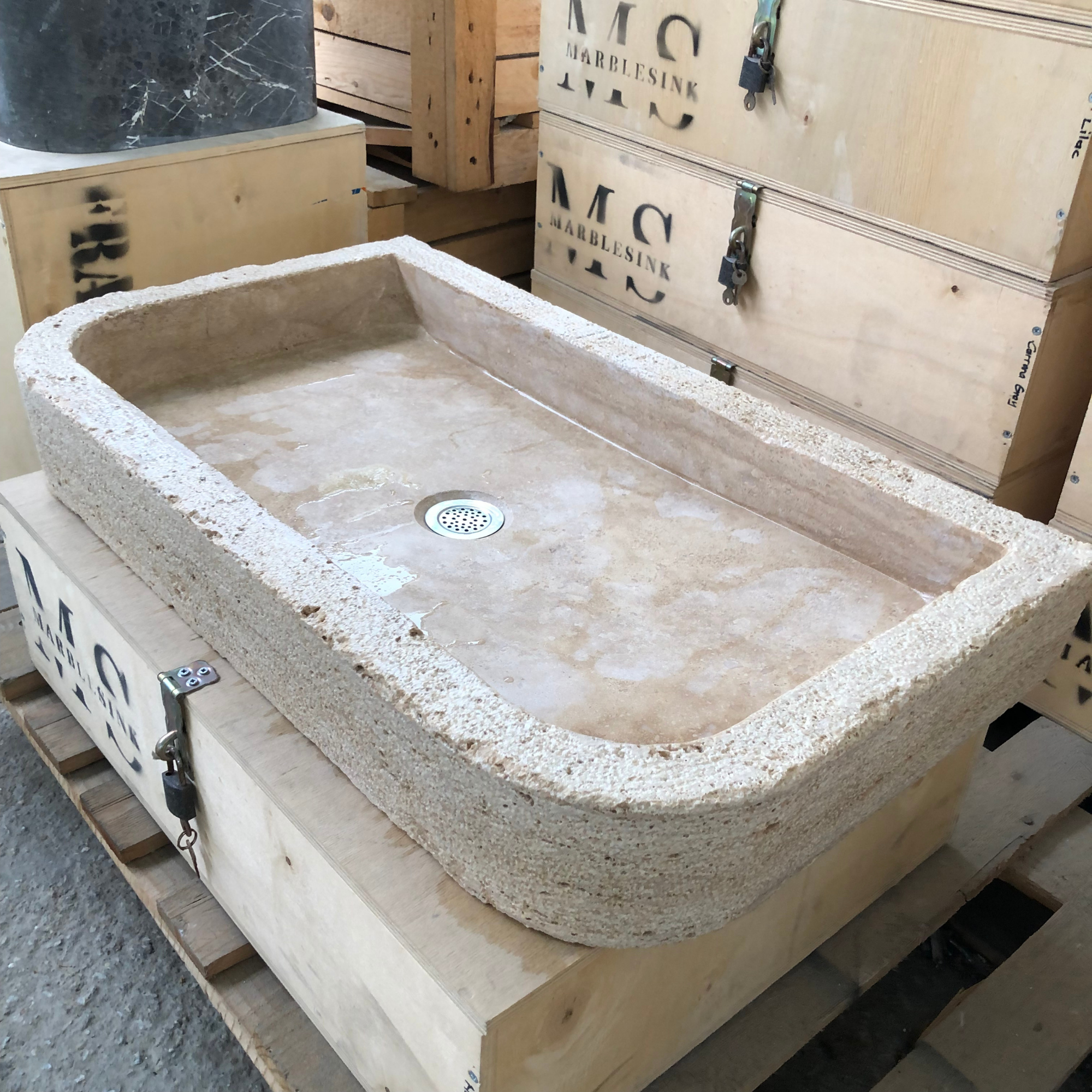 Excited to share the latest addition to my #etsy shop: Hand-Carved Travertine Sink - 65x40x10 cm (25.6x15.7x3.9 inç) - Farmhouse & Rustic Bathroom Sink - Countertop/Wall Mounted https://etsy.me/3H9YDNo #handmadesink #travertinesink #rusticsink #farmhousesink #vanitysink #countertopsink #wallmountedsink #customsink #naturalstonesink