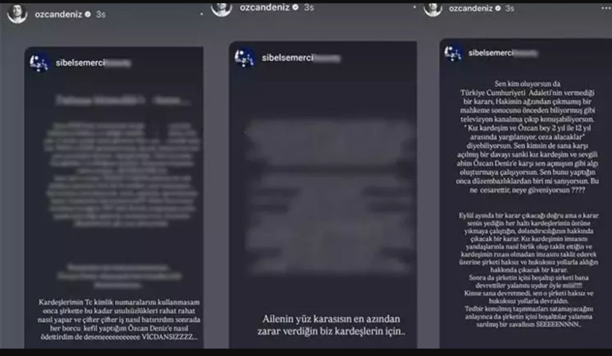 �zcan Deniz'in k�z karde�i Sibel Semerci a��klama yapt�: "Ailenin y�z karas�s�n"