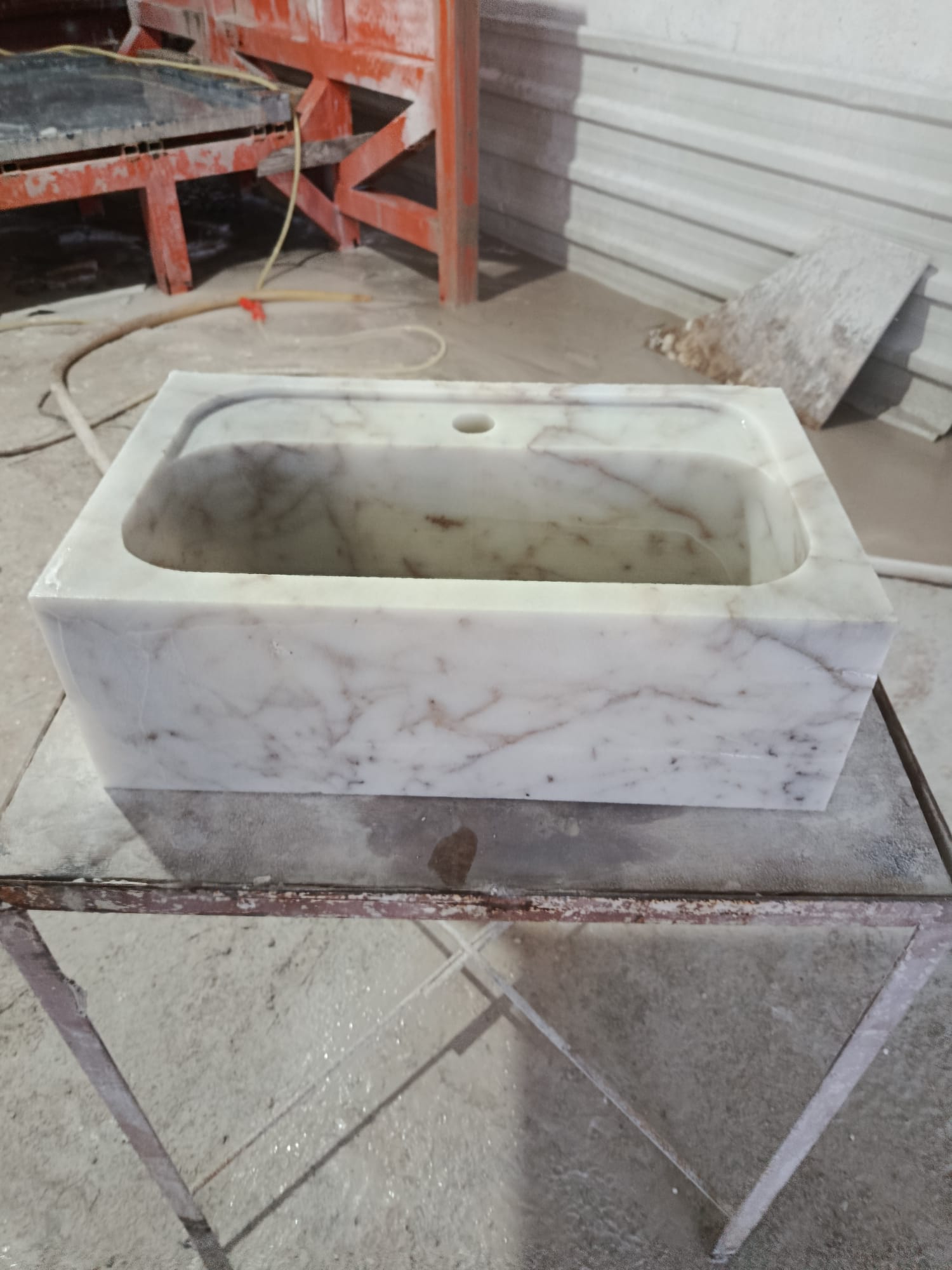 Calacatta Viola Marble Sink Wall Mount Marble Sink Marble Bathroom Sink Powder Room Sink Custom Vanity Top Natural Stone Marble Sink